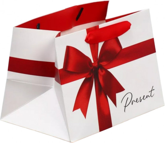 Пакет подарочный с широким дном «Подарок»