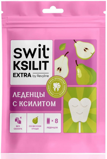 Леденцы на палочке «Swit by Revyline Ksilit Extra Груша»