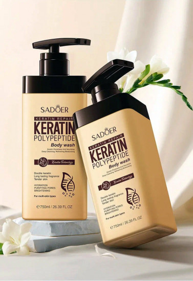 Гель для душа с кератином и полипептидами