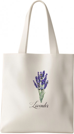 Сумка-шоппер с рисунком лаванда