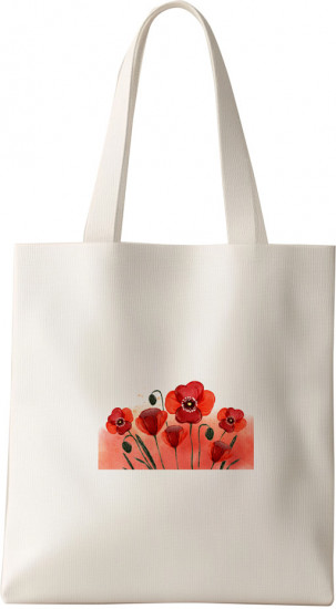 Сумка-шоппер с рисунком «Маки 1»