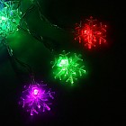 Гирлянда «Метраж» с насадкой «Снежинки большие» 3 м, LED-20-5V, красный-зеленый/красный-синий