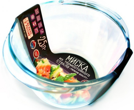 Миска стеклянная