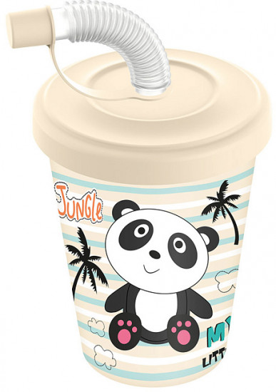 Стакан с трубочкой «Панда»