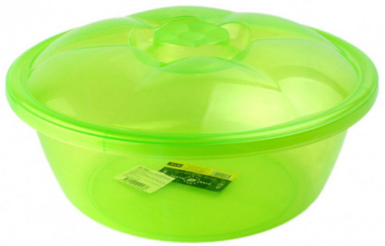 Миска круглая с крышкой