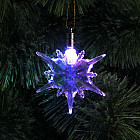 Подвеска световая «Снежинка талая», 1 LED, мультицвет