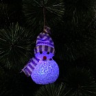 Игрушка световая «Снеговик», 6х13 см, фиолет, 1 LED, мультицвет