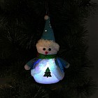 Игрушка световая «Снеговик с елкой», 18х27 см, 1 LED, мультицвет