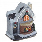 Фигурка светящаяся «Новогодний домик», 9,5 х 6,5 х 10,5 см, 4 LED