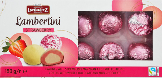Конфеты с марципаном и клубникой «Lambertini Marzipan»