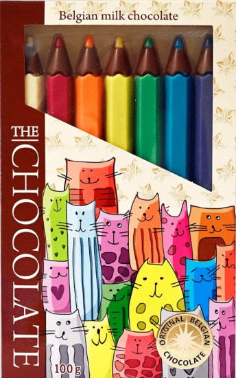 Шоколадные карандаши разноцветные «Коты»