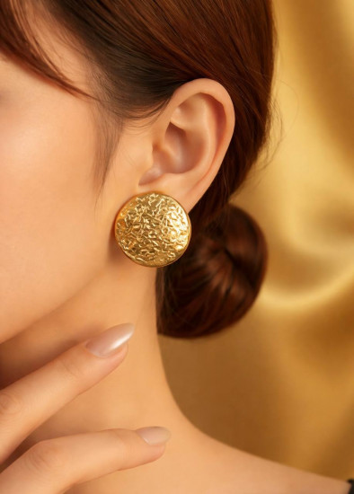 Серьги «Пластина с текстурой»