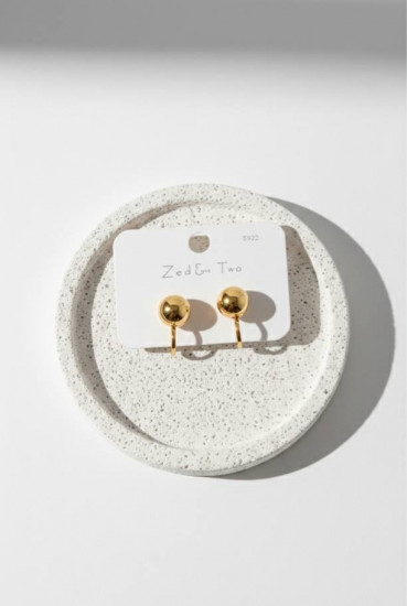 Серьги-клипсы золотые большие