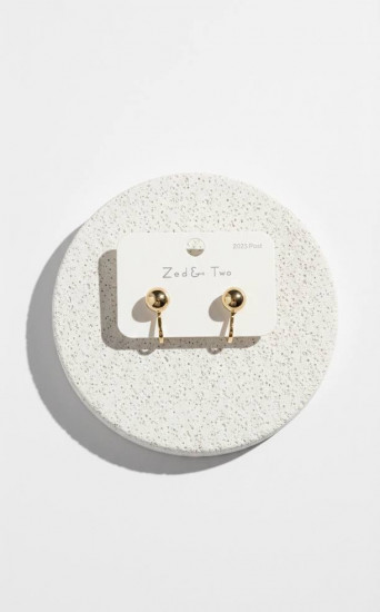 Серьги-клипсы золотые малые