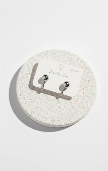 Серьги-клипсы серебряные малые