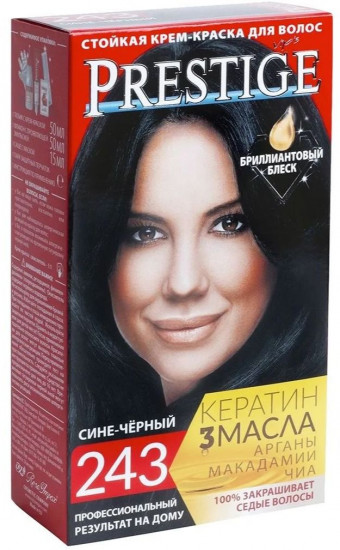 Стойкая крем-краска для волос, оттенок 243 Сине-черный
