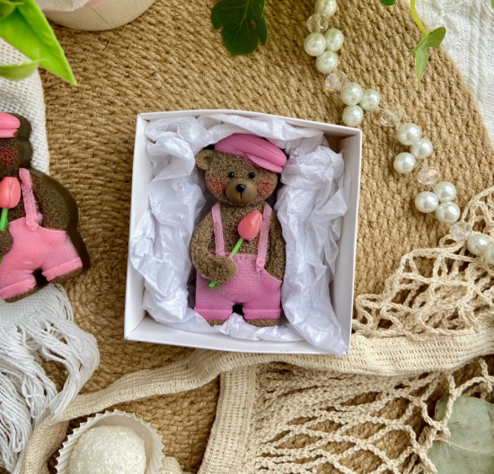 Сувенирное мыло «Мишутка с тюльпаном»