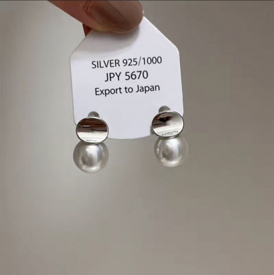 Серьги «Серебро и серый шар»