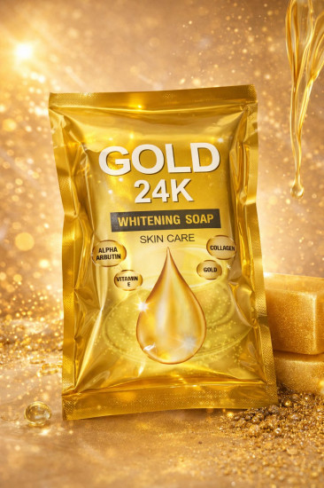 Мыло для лица и тела с коллагеном и витамином E «Gold 24K Whitening»