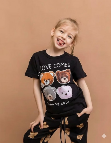 Футболка для девочек «Мишки»