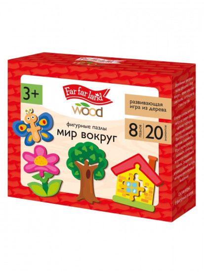 Пазлы деревянные фигурные «Мир вокруг»