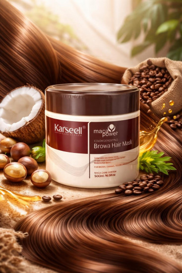 Оттеночная маска для волос «Maca Power Brown Hair Mask»