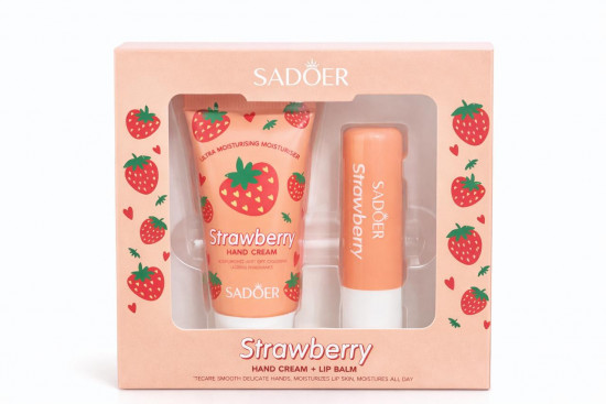 Подарочный набор для ухода за руками и губами «Strawberry»