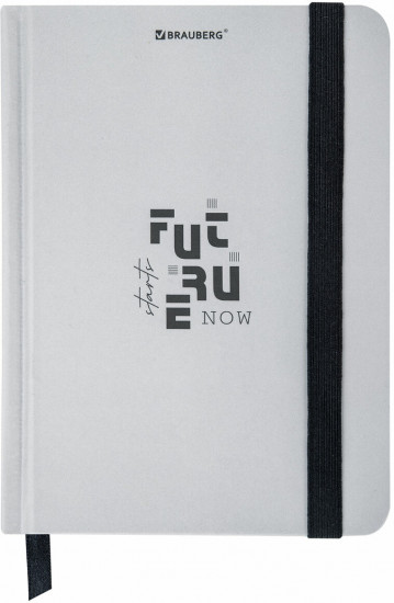 Блокнот в клетку с резинкой