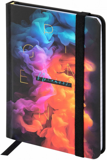 Блокнот в клетку с резинкой