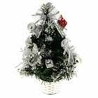 Ёлка декоративная «Заснеженная пуансеттия» (серебро)