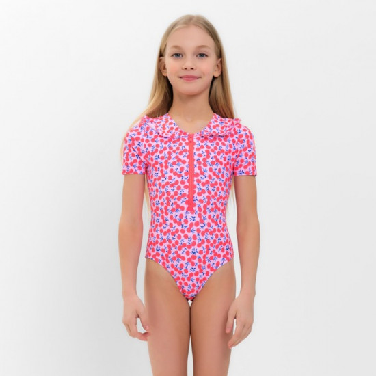 Купальник слитный детский  с воротничком