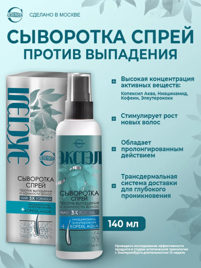 Сыворотка-спрей против выпадения и ломкости волос