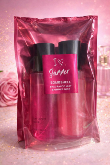 Набор парфюмированных мистов для тела с шиммером I ♥ Shimmer «Bombshell»
