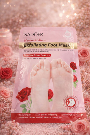 Отшелушивающая тканевая маска для ног «Damask Rose»