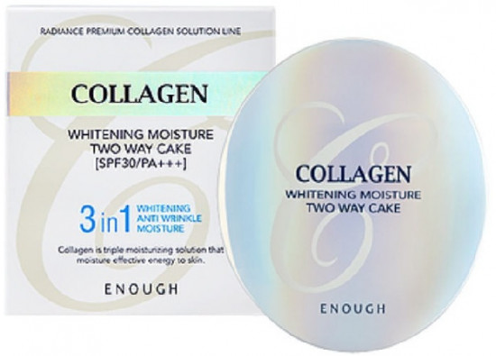Коллагеновая пудра для лица «Collagen Whitening Moisture Two Way Cake» SPF30 PA+++, оттенок 13