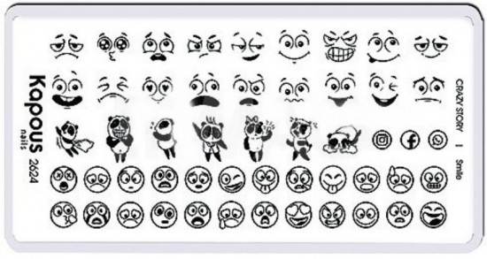 Пластина для стемпинга «Smile»