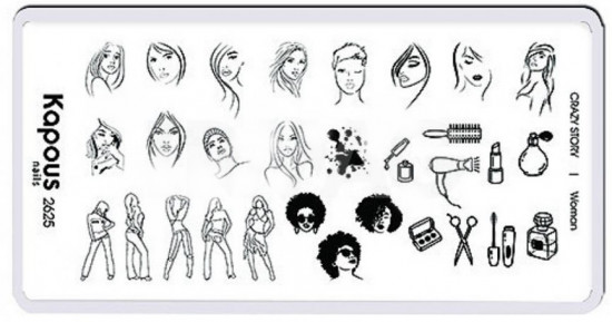 Пластина для стемпинга «Woman»