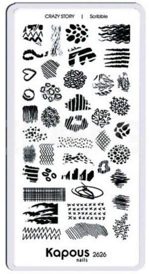 Пластина для стемпинга «Scribble»