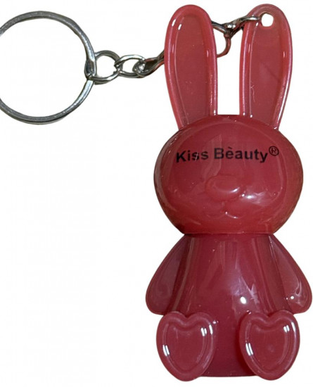 Блеск для губ с брелоком «Зайчик», тон 06 Розово-ягодный