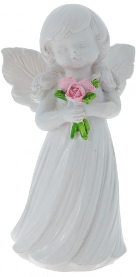 Сувенир «Белоснежный ангел-девочка с охапкой роз»