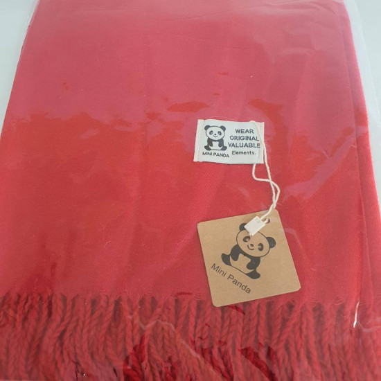 Платок однотонный женский с бахромой