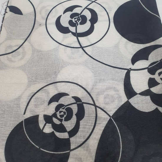 Платок женский «Круги, цветы»