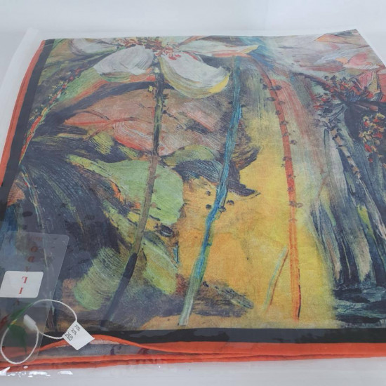 Платок женский с ручной окантовкой двухсторонний