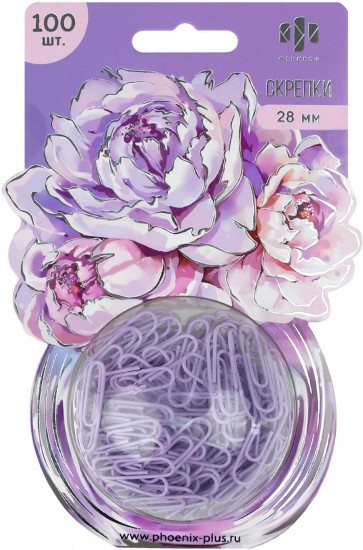 Скрепки канцелярские «Пионы»