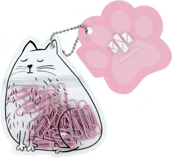 Скрепки канцелярские «Белый котик»