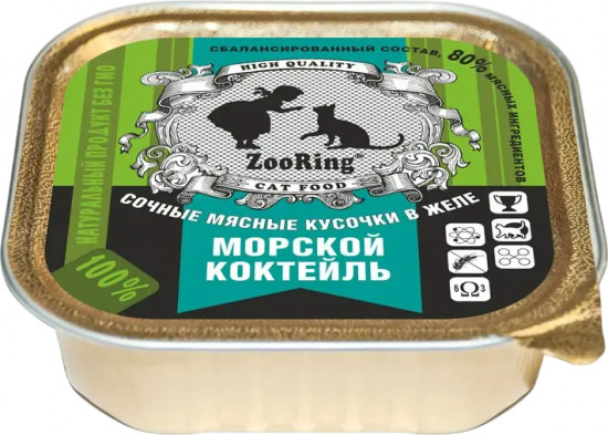 Корм влажный для взрослых кошек «Морской коктейль»