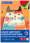 Набор белого и цветного картона