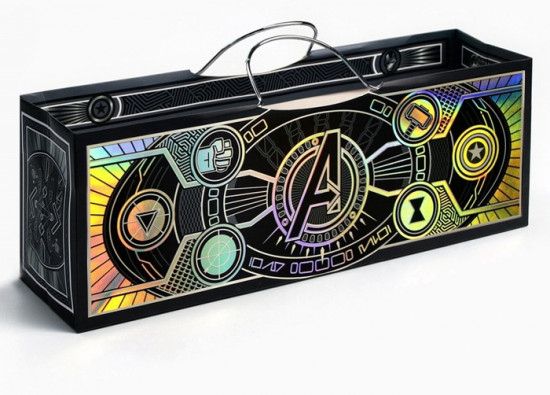 Пакет подарочный под бутылку с тиснением «Поздравляю»