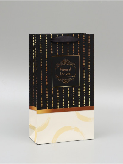 Пакет подарочный под две бутылки