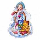 Плакат «Снегурочка с&nbsp;мишкой» (экстра-большой)